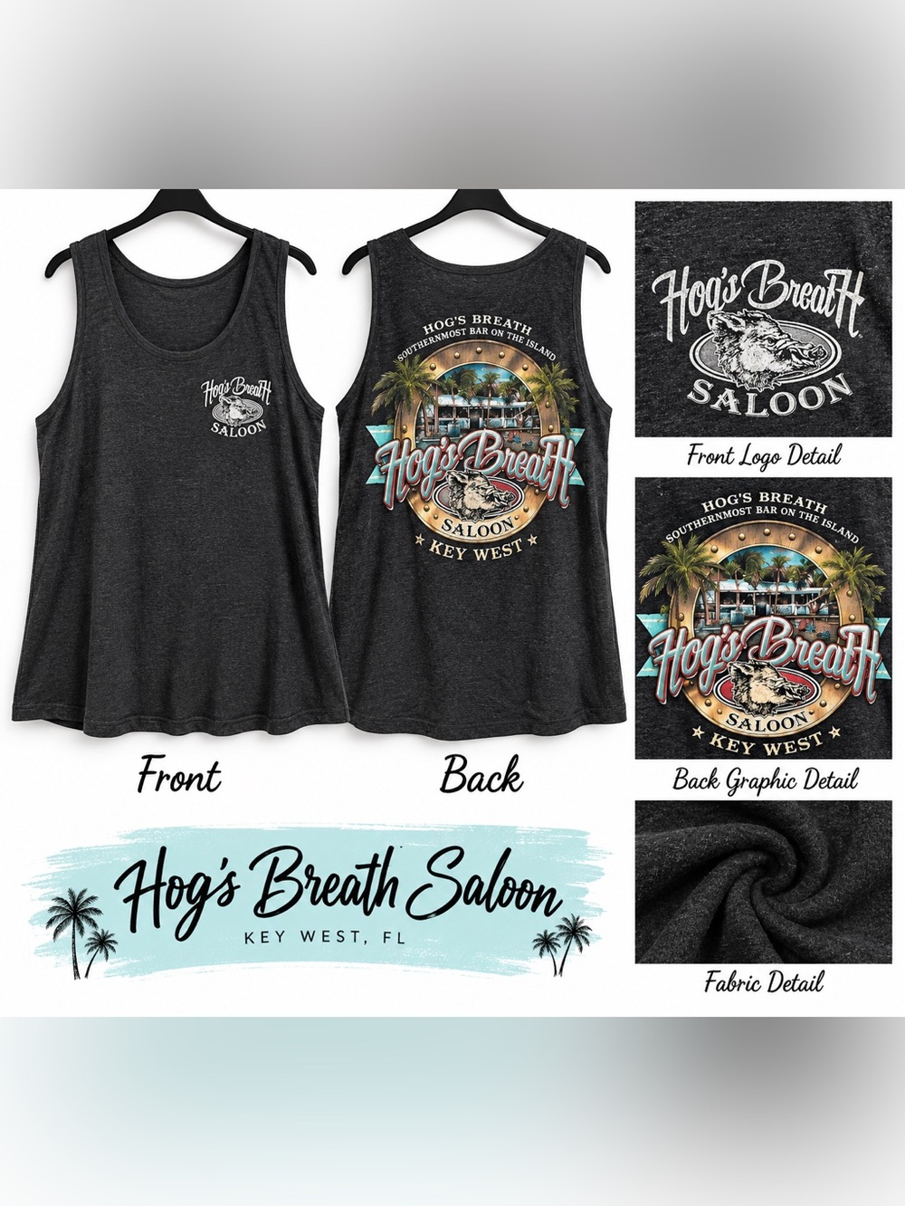 Hogs Breath Saloon Ket West Graphic Tank Top